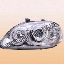 Honda Civic 4usi '99-'00 Far crom angel eye Accesorii auto dedicate pentru Honda Civic 4 usi : paravanturi geam, paracapota, spoiler, eleron, bare portbagaj aerodinamic, far tuning, stop tuning, pachet...
