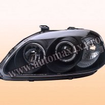 Honda Civic 4usi '99-'00 Far negru angel eye Accesorii auto dedicate pentru Honda Civic 4 usi : paravanturi geam, paracapota, spoiler, eleron, bare portbagaj aerodinamic, far tuning, stop tuning, pachet...