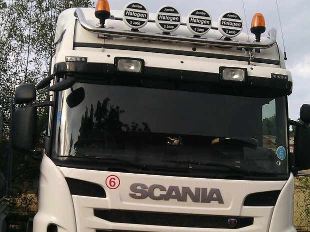 Bara inox tavan suport proiectoare Scania