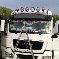 Bara inox tavan suport proiectoare MAN TGA, MAN TGX