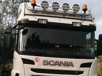 Bara inox tavan suport proiectoare Scania