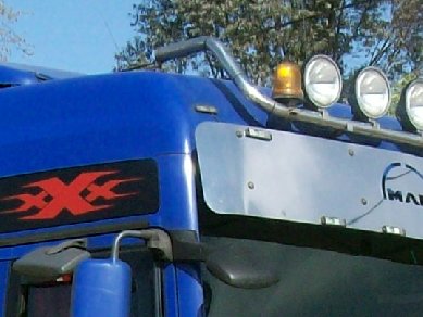 Parasolar inox MAN TGA, TGS, TGX