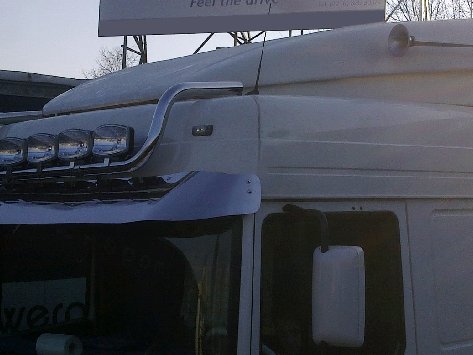 Bara inox proiectoare tavan DAF XF 95, DAF XF 105 cabina standard