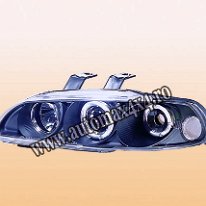 Honda Civic 4usi '92-'95 Far albastru angel eye Accesorii auto dedicate pentru Honda Civic 4 usi : paravanturi geam, paracapota, spoiler, eleron, bare portbagaj aerodinamic, far tuning, stop tuning, pachet...